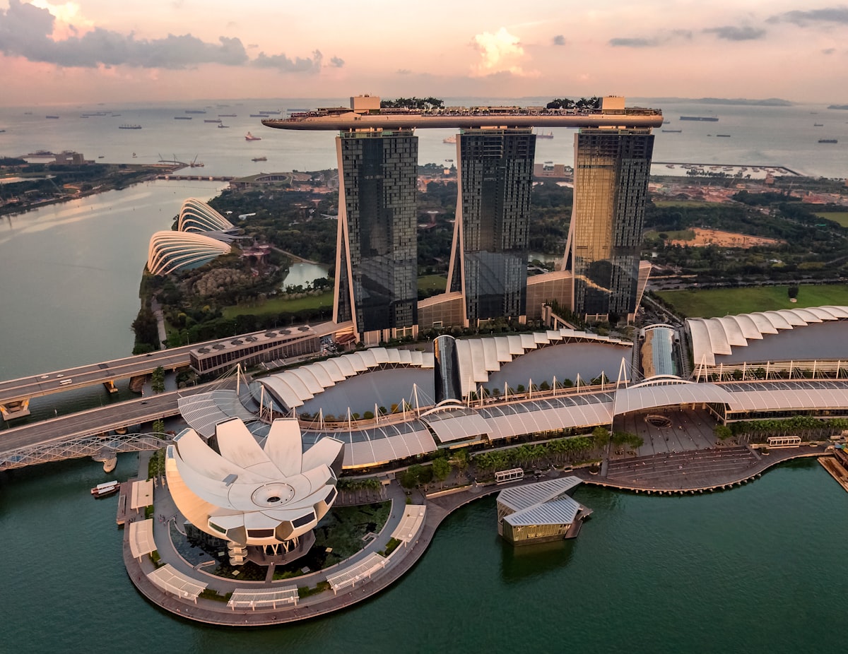 Singapore skyline near Circular Road